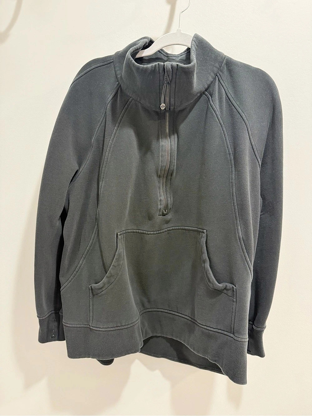 lululemon Scuba Oversized Funnel-Neck Half Zip *Long Gray XL